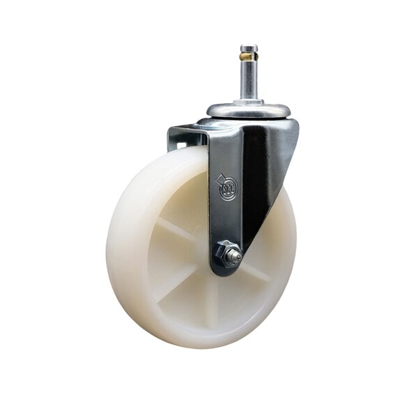 5'' Nylon Wheel Swivel 7/16'' Grip Ring Stem Caster
